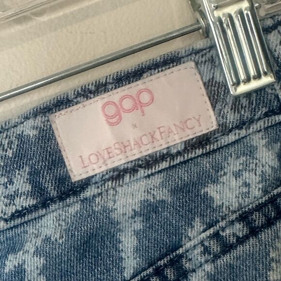 Gap X LoveShackFancy High Rise Floral '70s Flare Jeans 28/8R - Picture 6 of 7